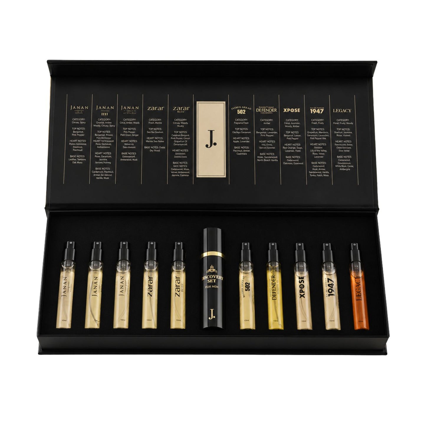 J. Men’s Discovery Set – 10 x 10ml Perfume Gift Set