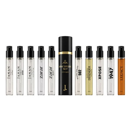 J. Men’s Discovery Set – 10 x 10ml Perfume Gift Set