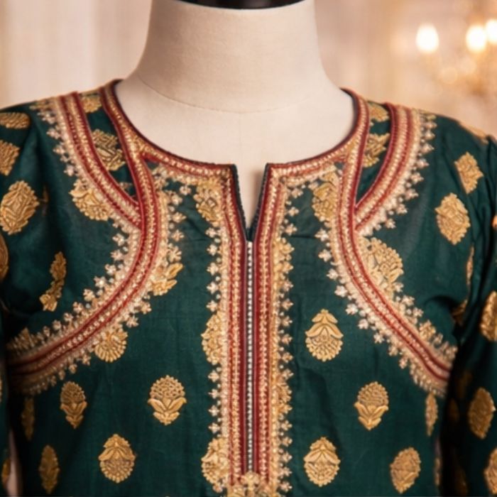 Emerald Green Silk Suit – 3 Piece Set - A.L.A Collection