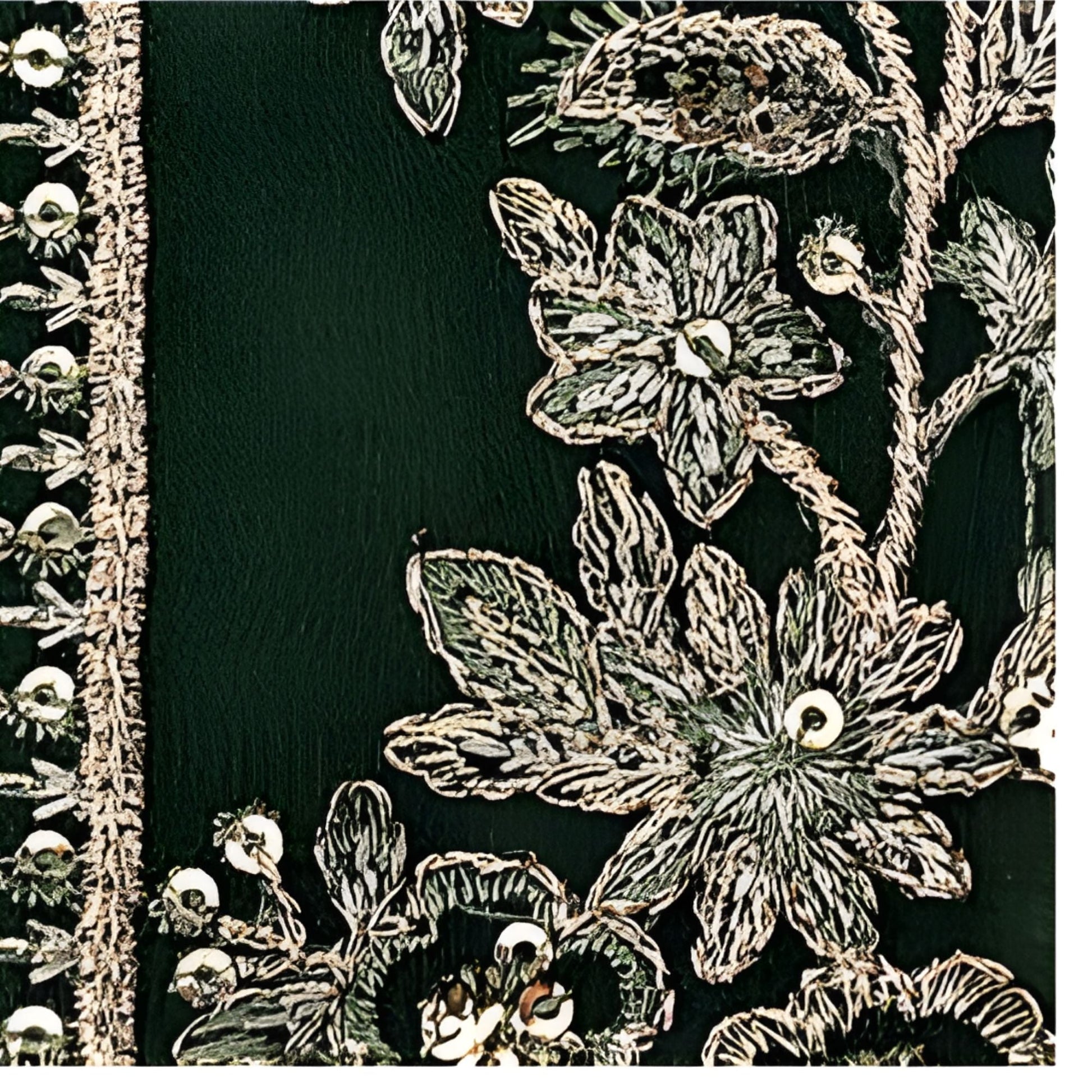 Emerald Green & Silver Silk 3 - Piece Plazo Suit - A.L.A Collection