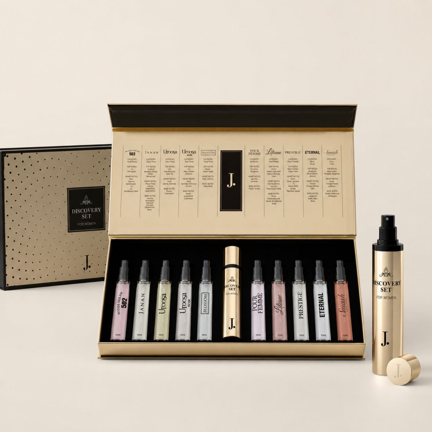 J. Discovery Set for Her – Women’s Perfume Gift Set 10 x 10ml - A.L.A Collection