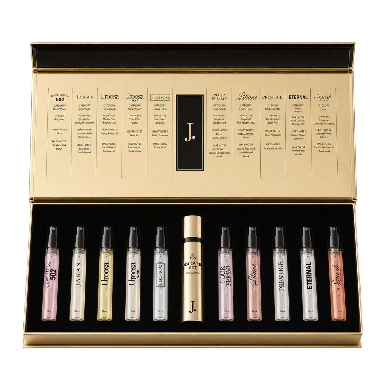 J. Discovery Set for Her – Women’s Perfume Gift Set 10 x 10ml - A.L.A Collection