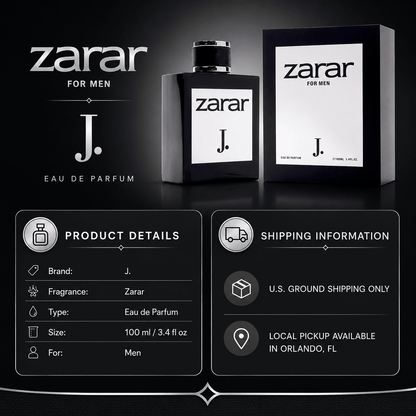 J. Zarar EDP for Men – 3.4 oz / 100 ml - A.L.A Collection