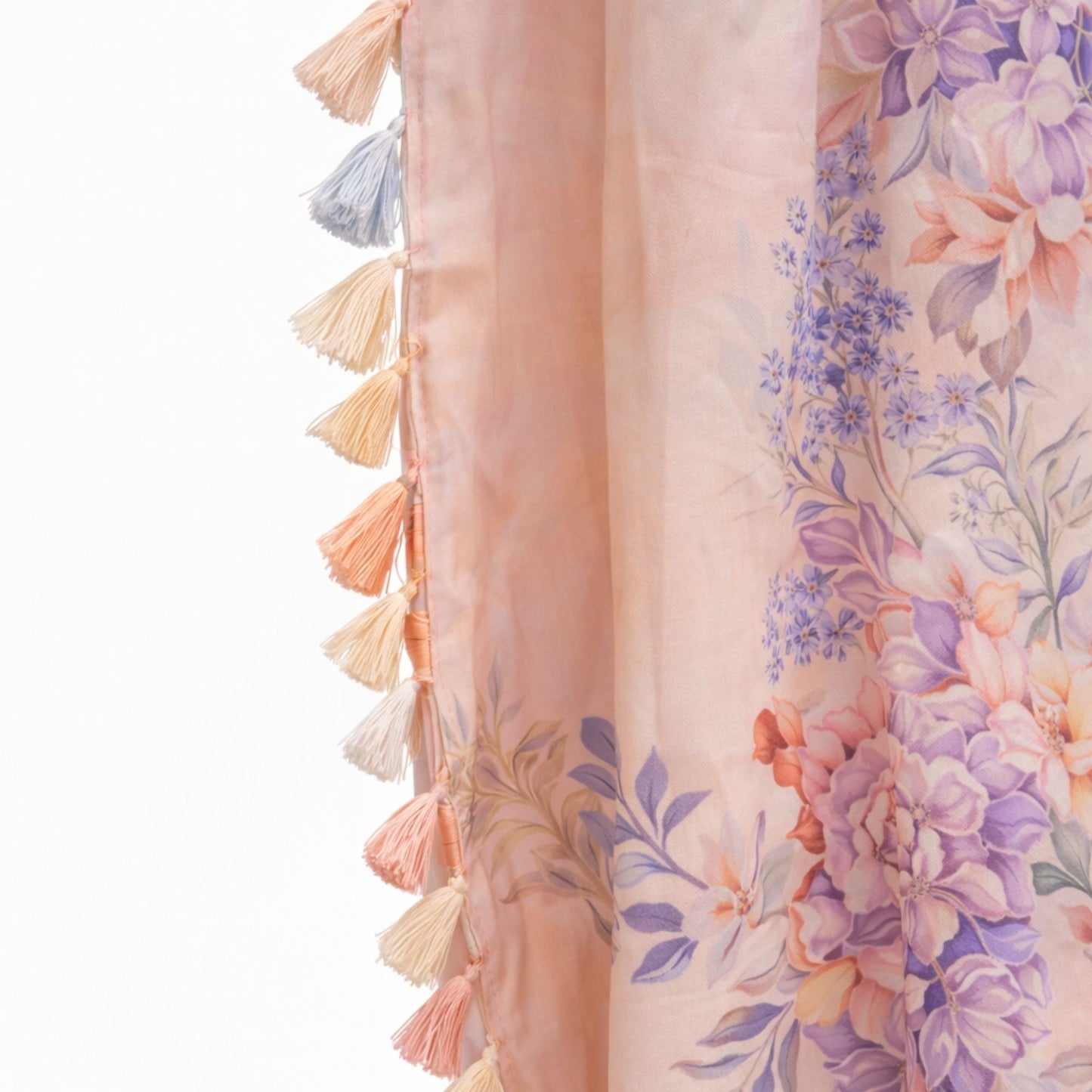 Luxury Modest Maxi Dress - Blush Floral Free Size Kaftan - A.L.A Collection