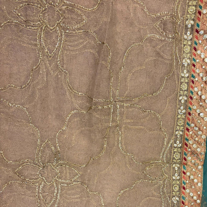 Luxury Zari Net Embroidered Suit – Heavy Hand Embellished - A.L.A Collection