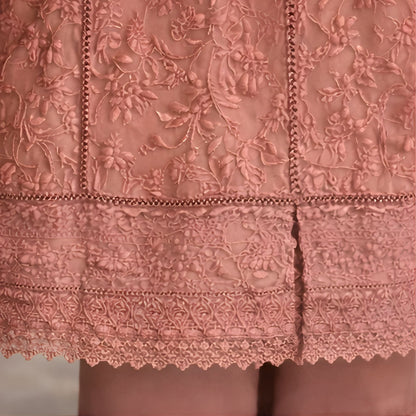 Peach A Line Embroidered 3 - Piece - A.L.A Collection