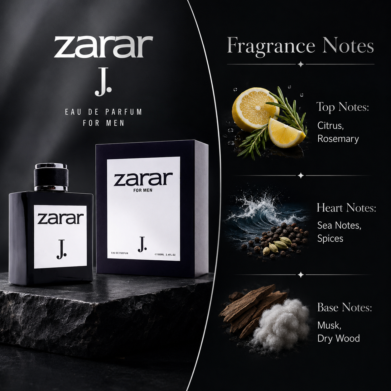 J. Zarar EDP for Men – 3.4 oz / 100 ml
