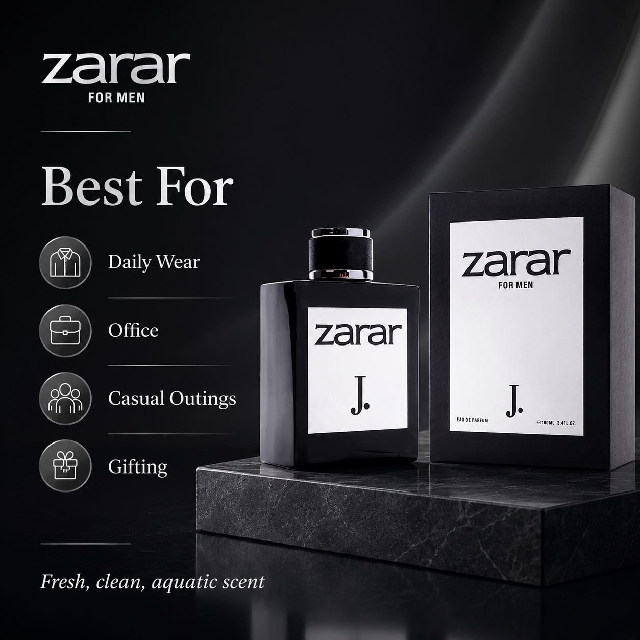 J. Zarar EDP for Men – 3.4 oz / 100 ml